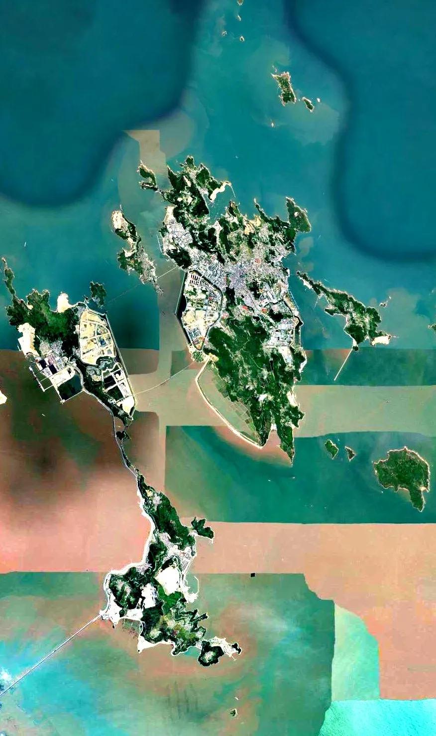 浙江温州洞头岛卫星图