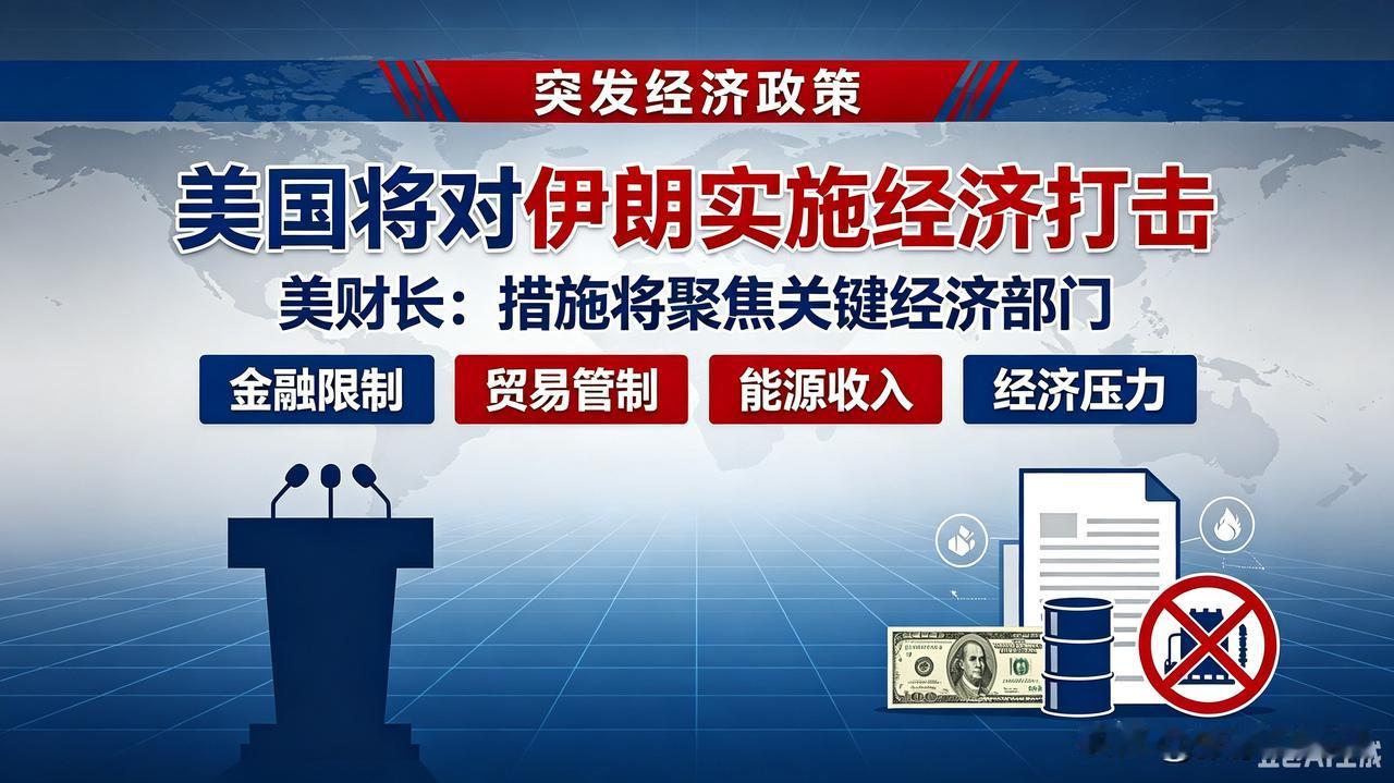美国对伊朗用新型攻击手段，贝森特说要对伊朗实施大规模经济打击，利用经济把伊朗压垮