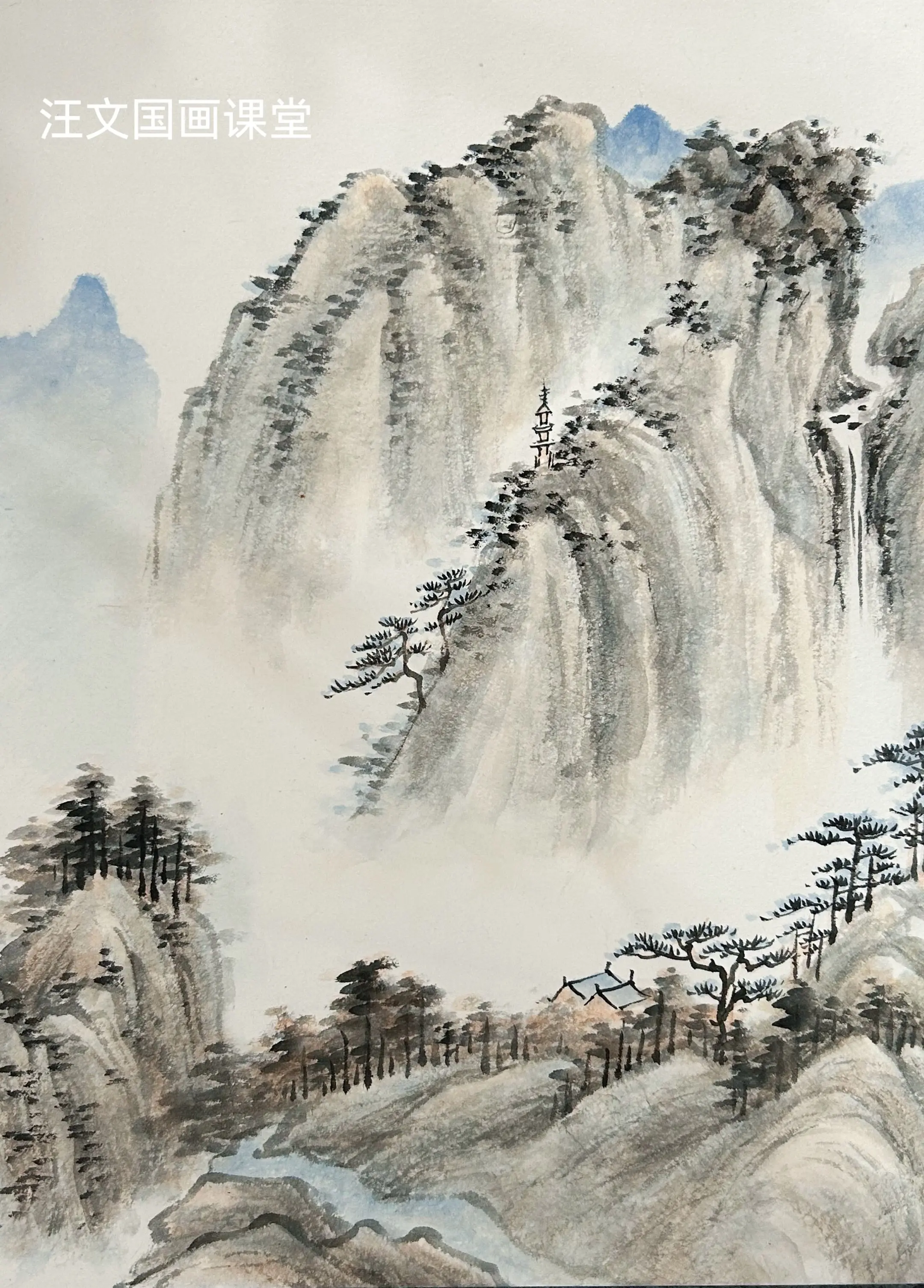 点关注，学清代山水课程之（查士标）。