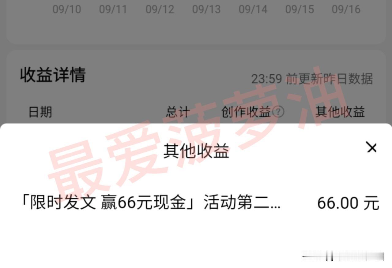 叮咚～奖金已到账！

“限时发文赢66元现金”第二周的奖金已经开始发放了，
受邀