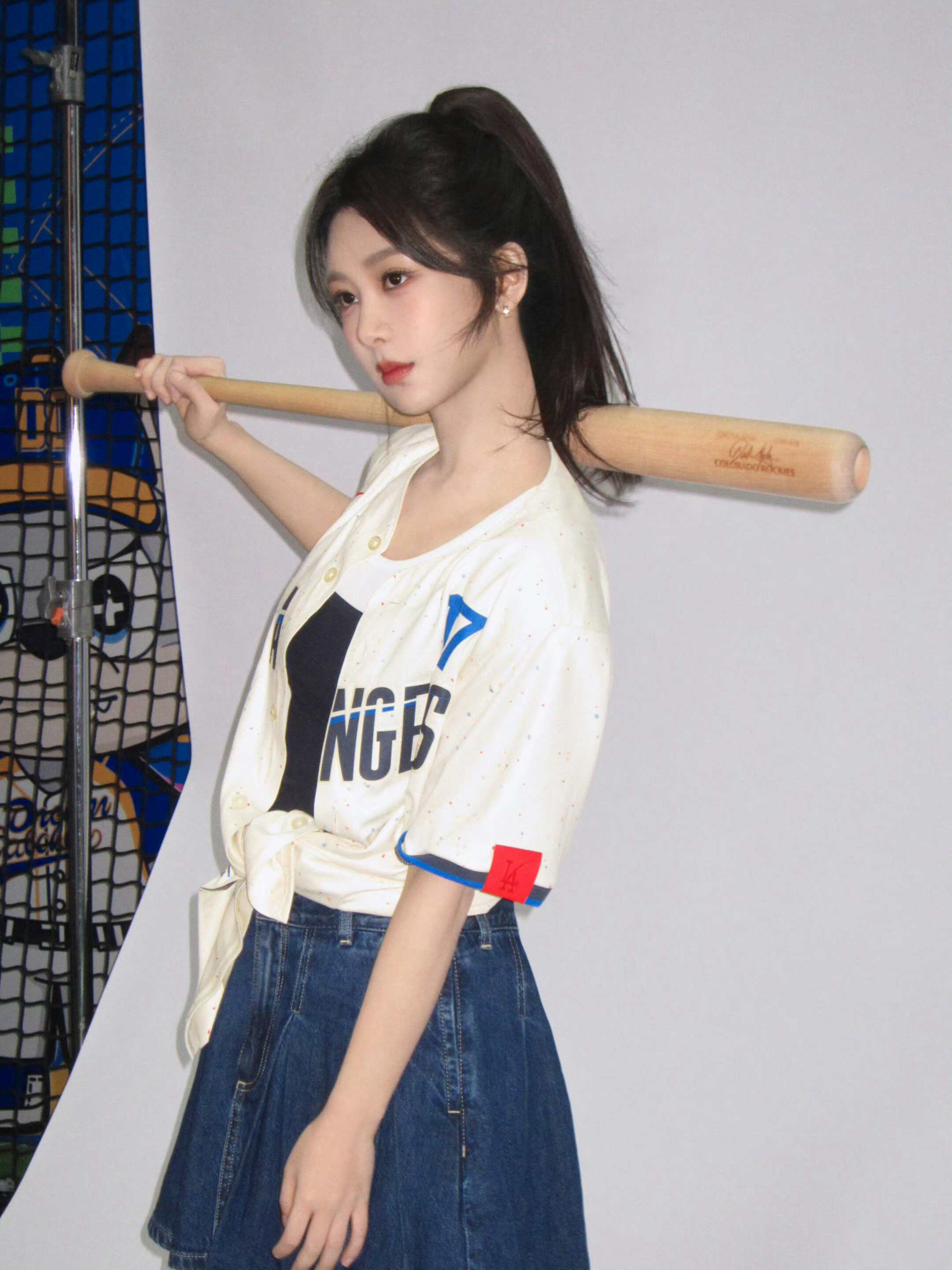 杨紫 棒球运动代言人紫紫好青春 好漂亮 尊嘟i了i了