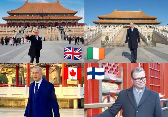 西方国家的领导人，现在是一个接一个的来访华，甚是热闹。虽然他们没有一个是真心实意