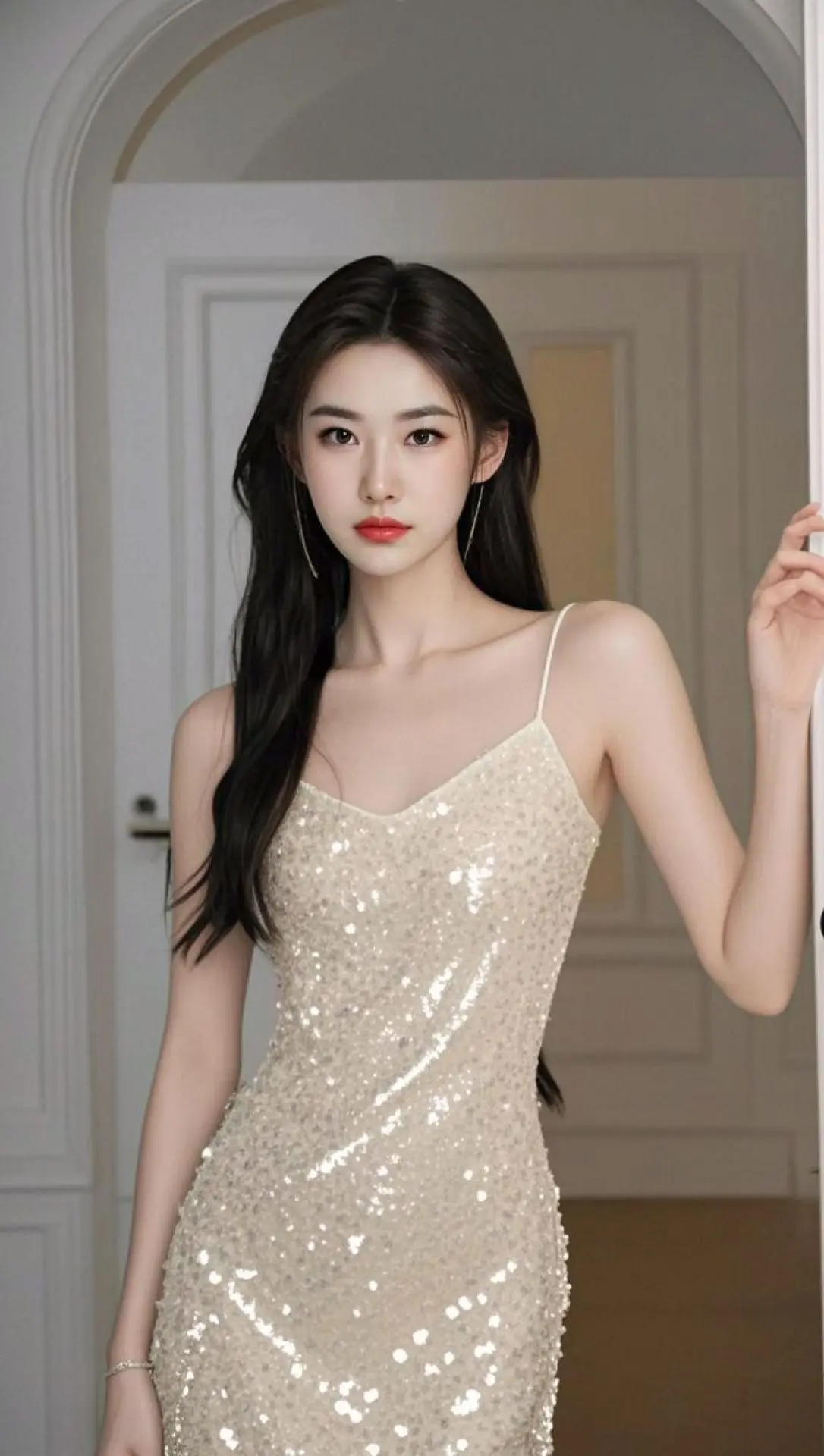 AI亮片裙写真 随变ai随便玩