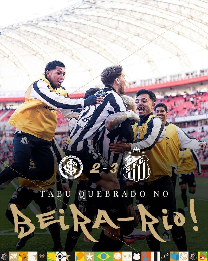neymar[超话] 全场比赛结束，桑托斯拿下胜利！ 桑托斯在贝拉里奥球场3‑2