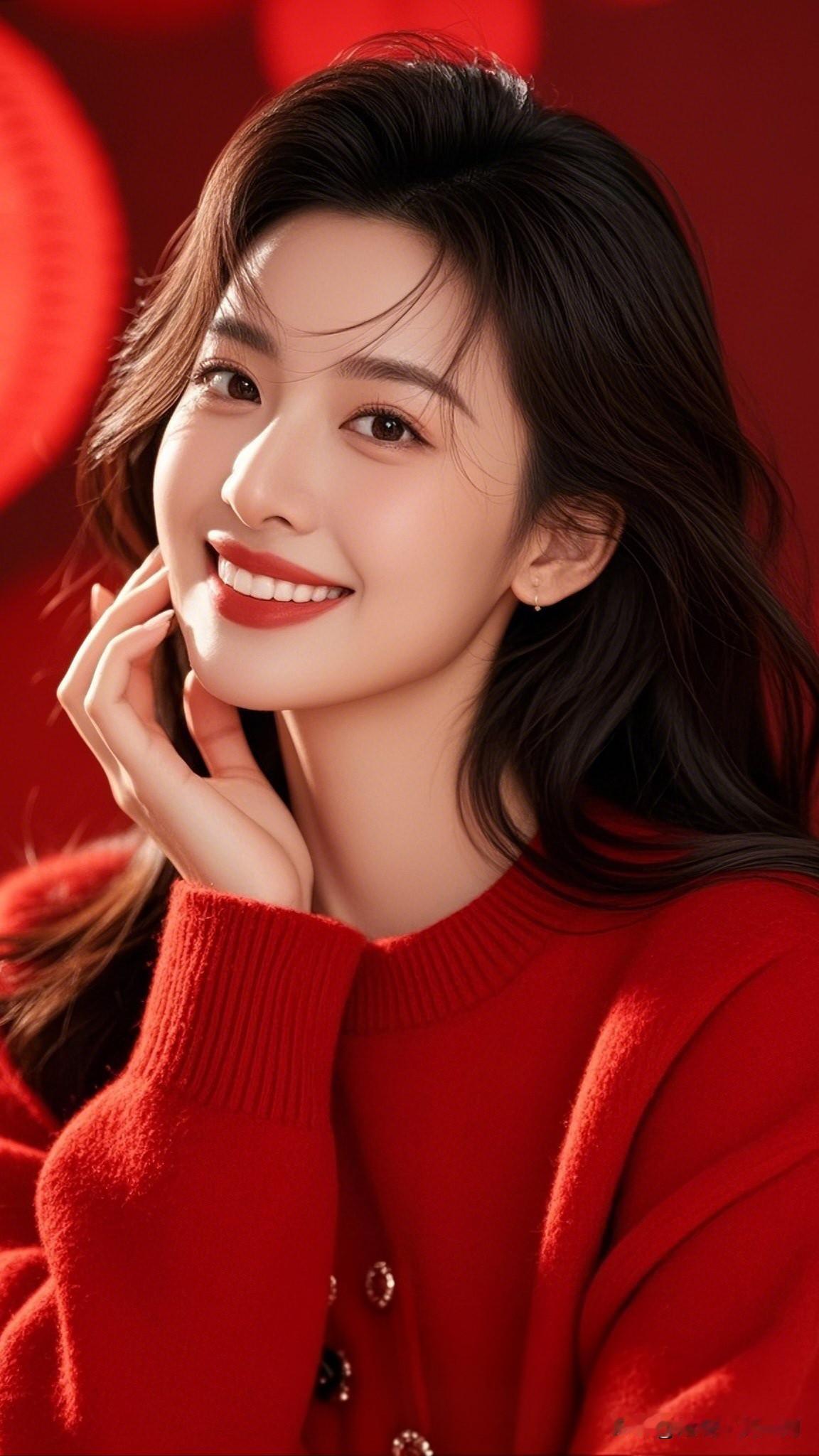 红袖添香夜，笑语盈盈处。谁是你心目中的古典美人? 甜美笑容，红衣少女，元气满满的