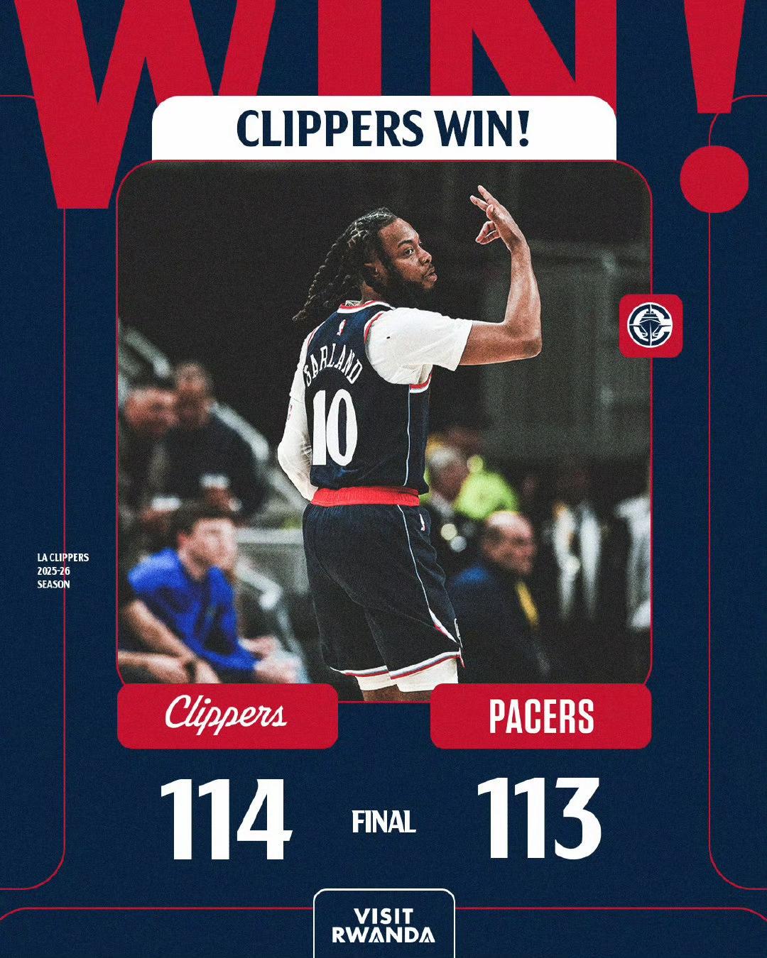 这什么剧情？一方演完另一方接着演……常规赛：快船对阵步行者。
1、比赛还剩0.4