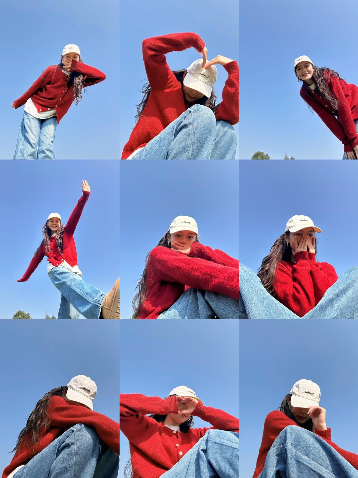 跟天空一起拍照📷。