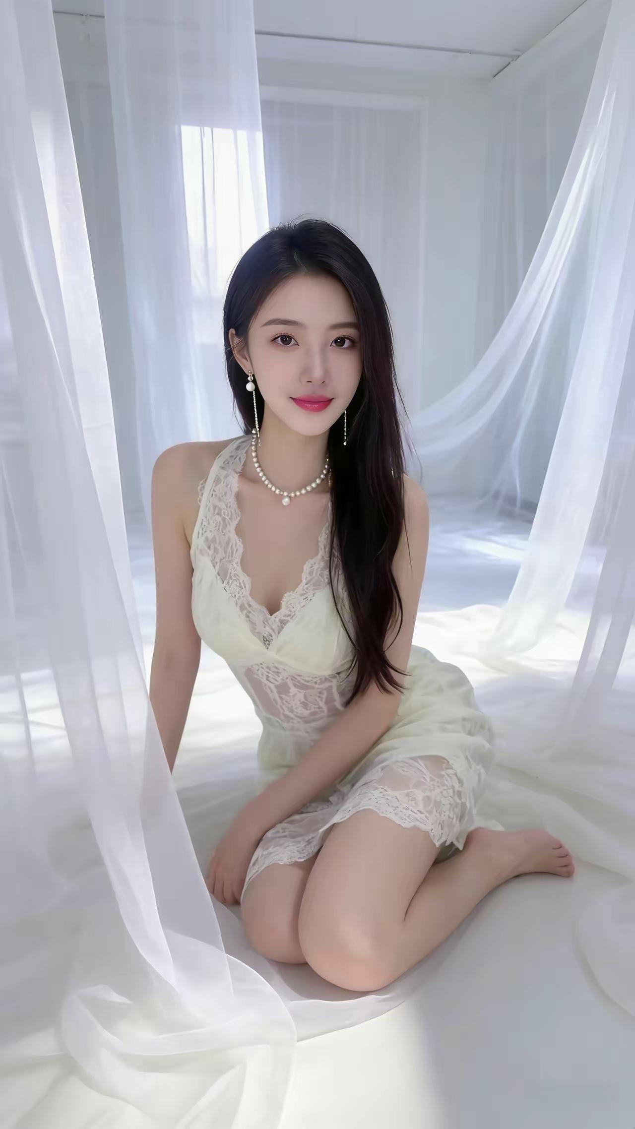 梦幻白纱，优雅气质，温柔女神