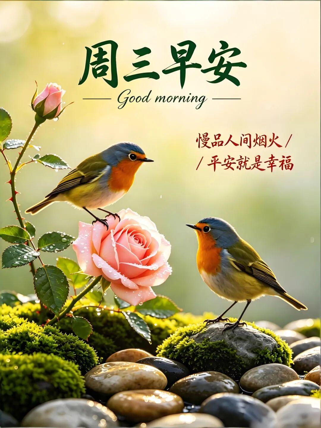 🌹保持从容优雅的状态，不断提升自己。🌻祝愿一年四季平安无虞，🌺所有事情顺心