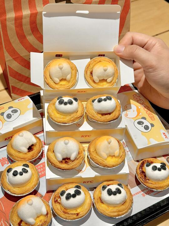 肯德基哈基米宝宝蛋挞萌哭！熊猫柯基超可爱