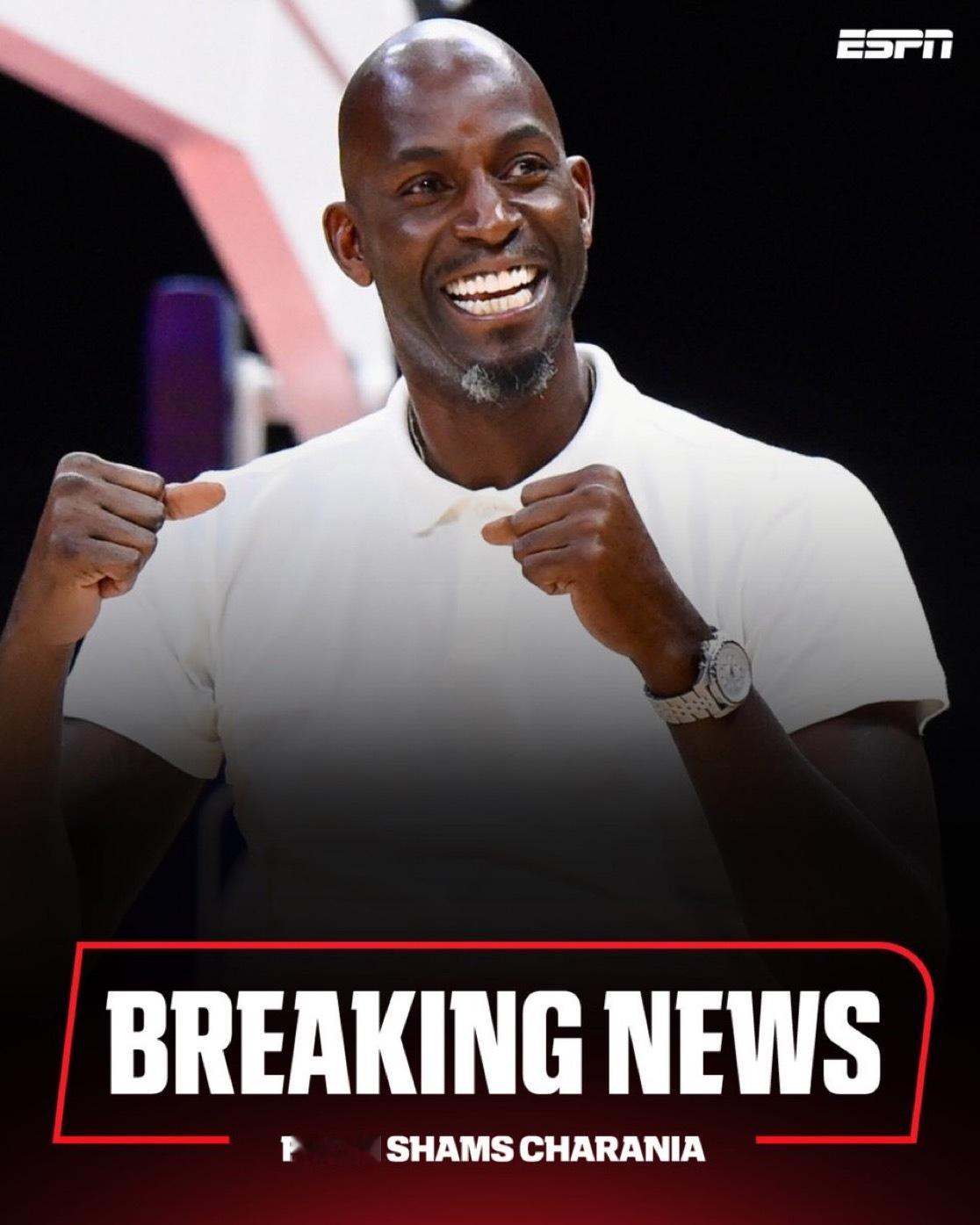 据ESPN消息人士透露，名人堂成员凯文·加内特将重返明尼苏达森林狼队和山猫队，担