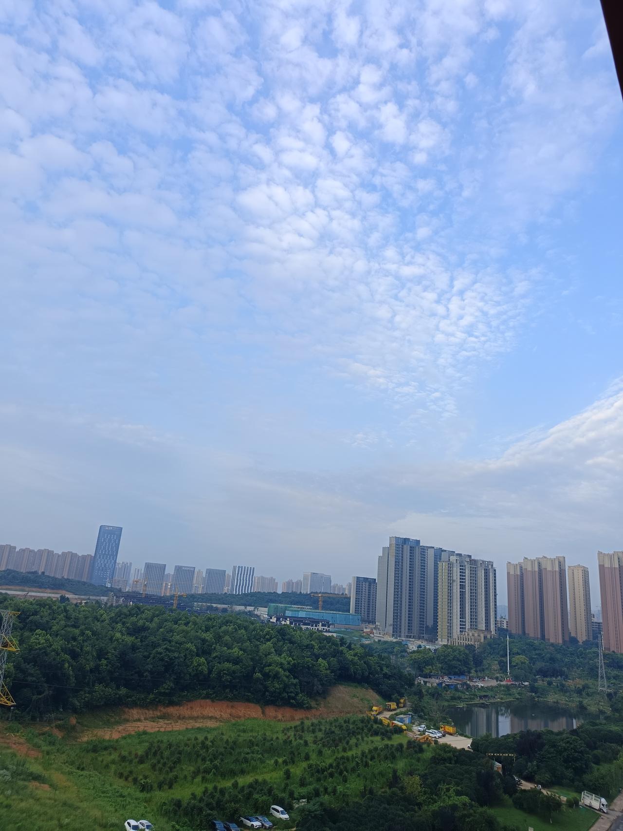 今天是7月14号早晨六点钟我一个人在家睡了一晚上醒来时天空依然晴朗，我们真的终于
