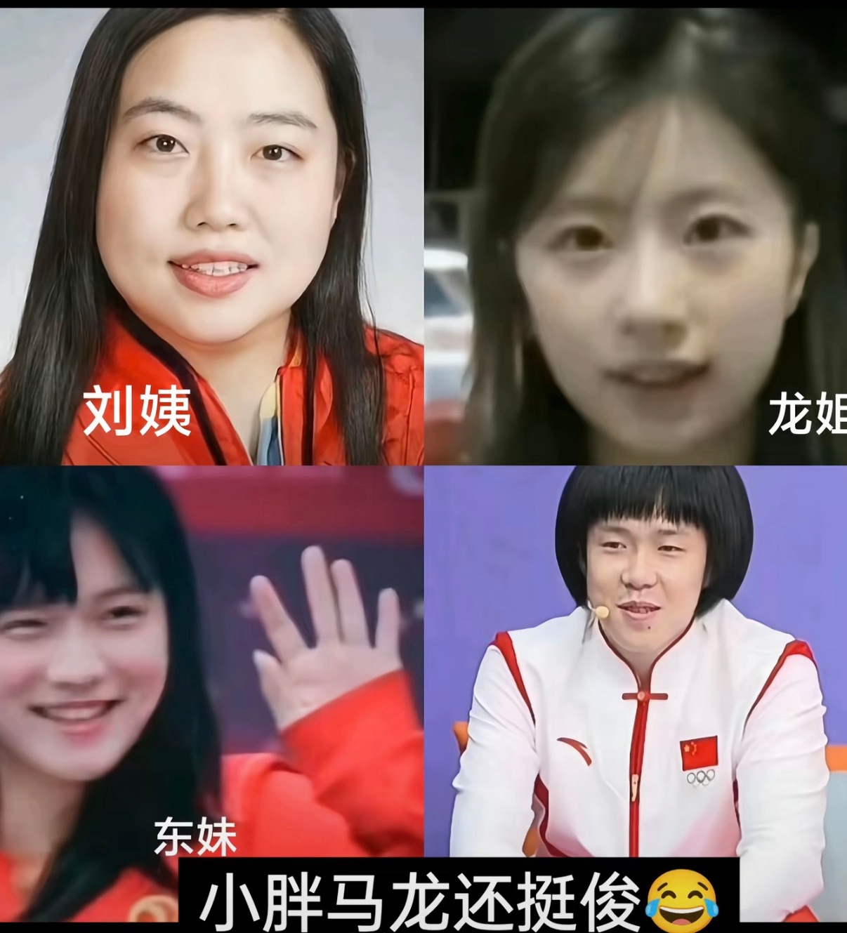刷到这个  网友真会玩[哈哈][哈哈][哈哈]龙胖确实怎么造型都俊俏的 刘姨和大