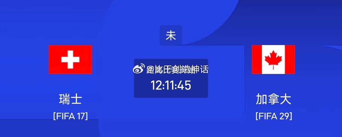 今日足球单场赛事前瞻分析049 世界杯 瑞士VS加拿大方向：主胜 防平年龄：21