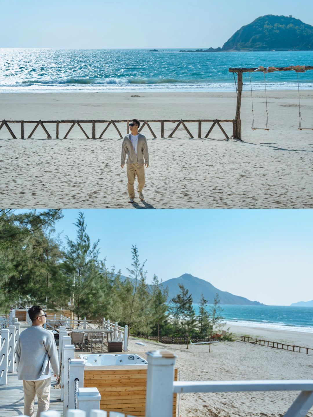 出门就看海‼️超美橙色日出 🏖️移动海景房