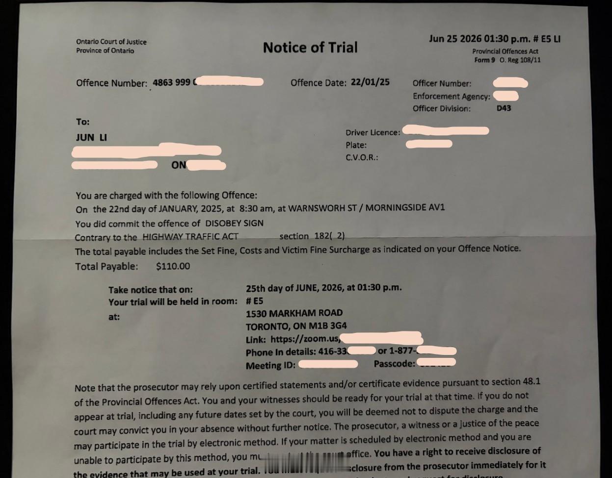 今天上庭，打掉一张罚单，人生体验又丰富了一些。 