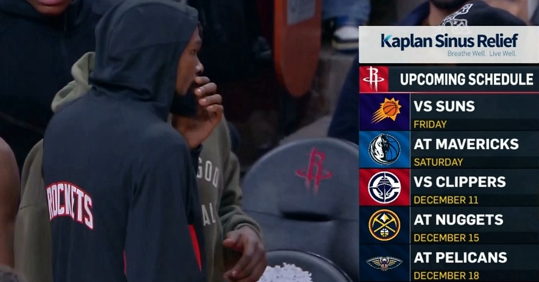 火箭接下来5场比赛将对阵太阳、独行侠、快船、掘金、鹈鹕，来波5连胜不过分吧