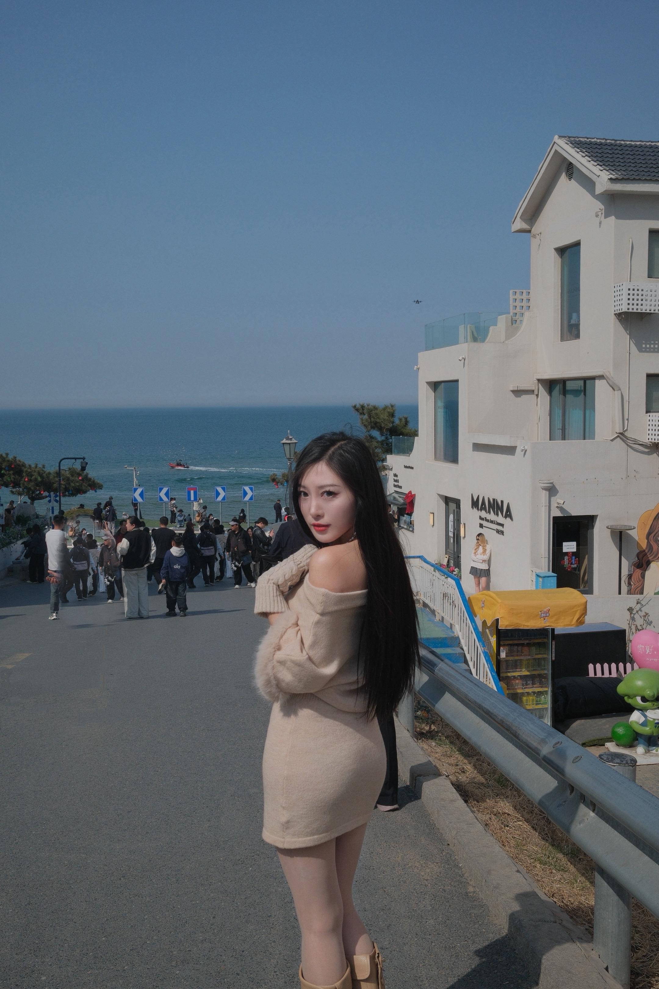 海边拍照姿势