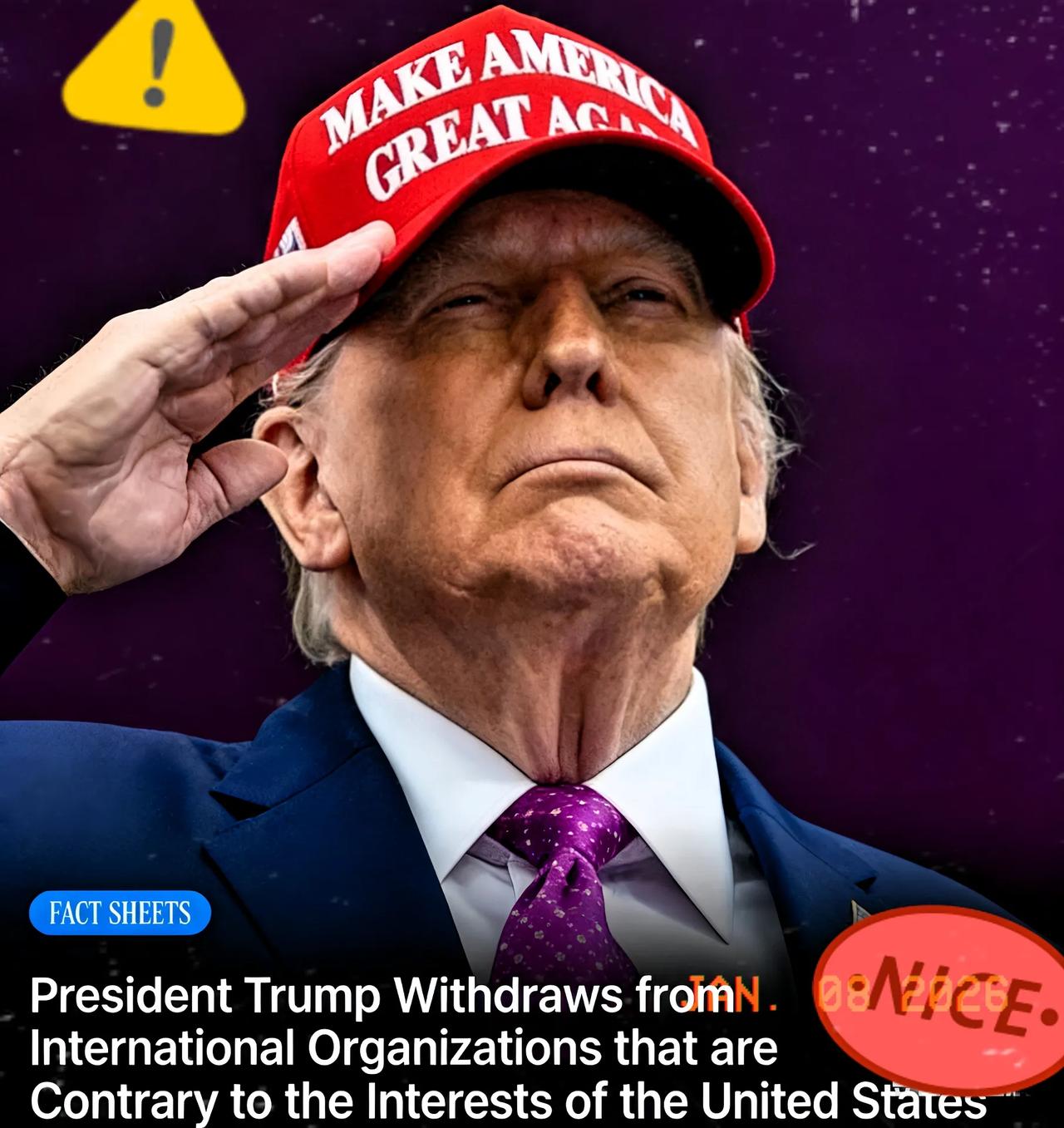  美国又来神操作了！

这架势摆明了不想再当国际“老大”！

1月7号国际上爆出