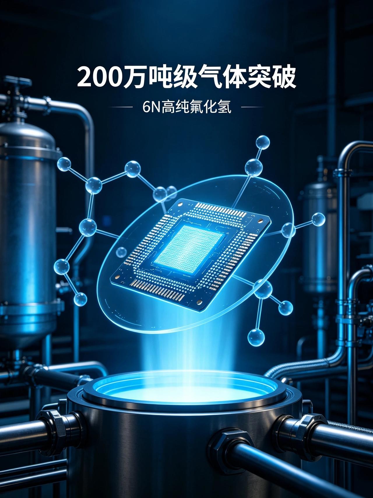 国产硬核突破！打破海外芯片材料垄断

谁能想到，一种气体单价高达200万一吨，还