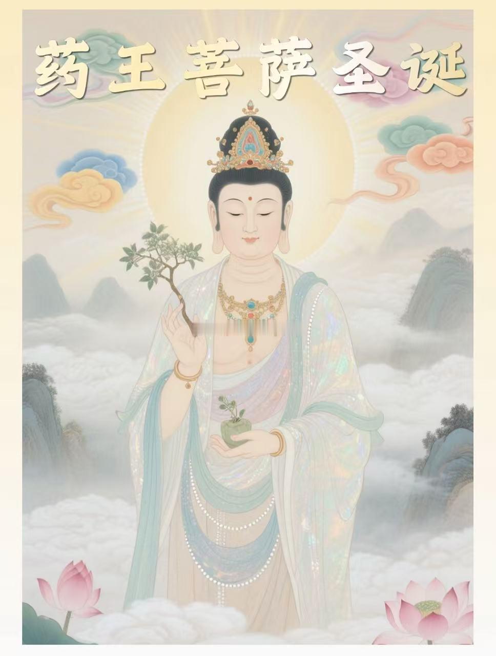 农历四月廿八，恭迎药王菩萨圣诞。🙏药王菩萨以大悲愿力救度众生病苦，被尊为医药之
