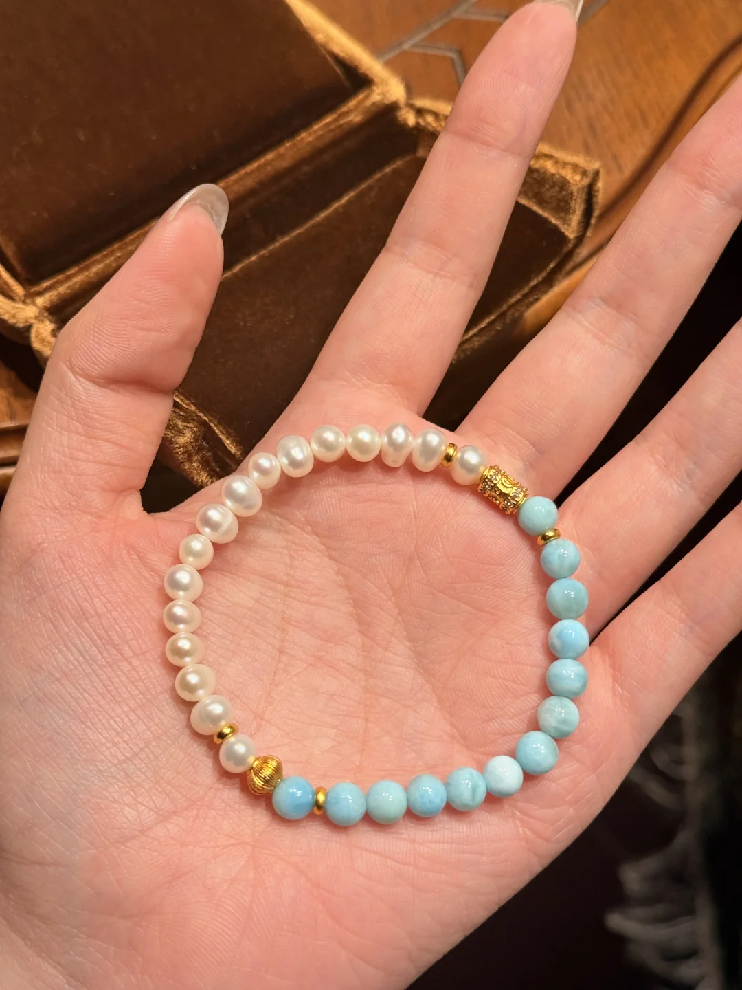 温柔蓝调💠沉迷海纹石珍珠的温柔中