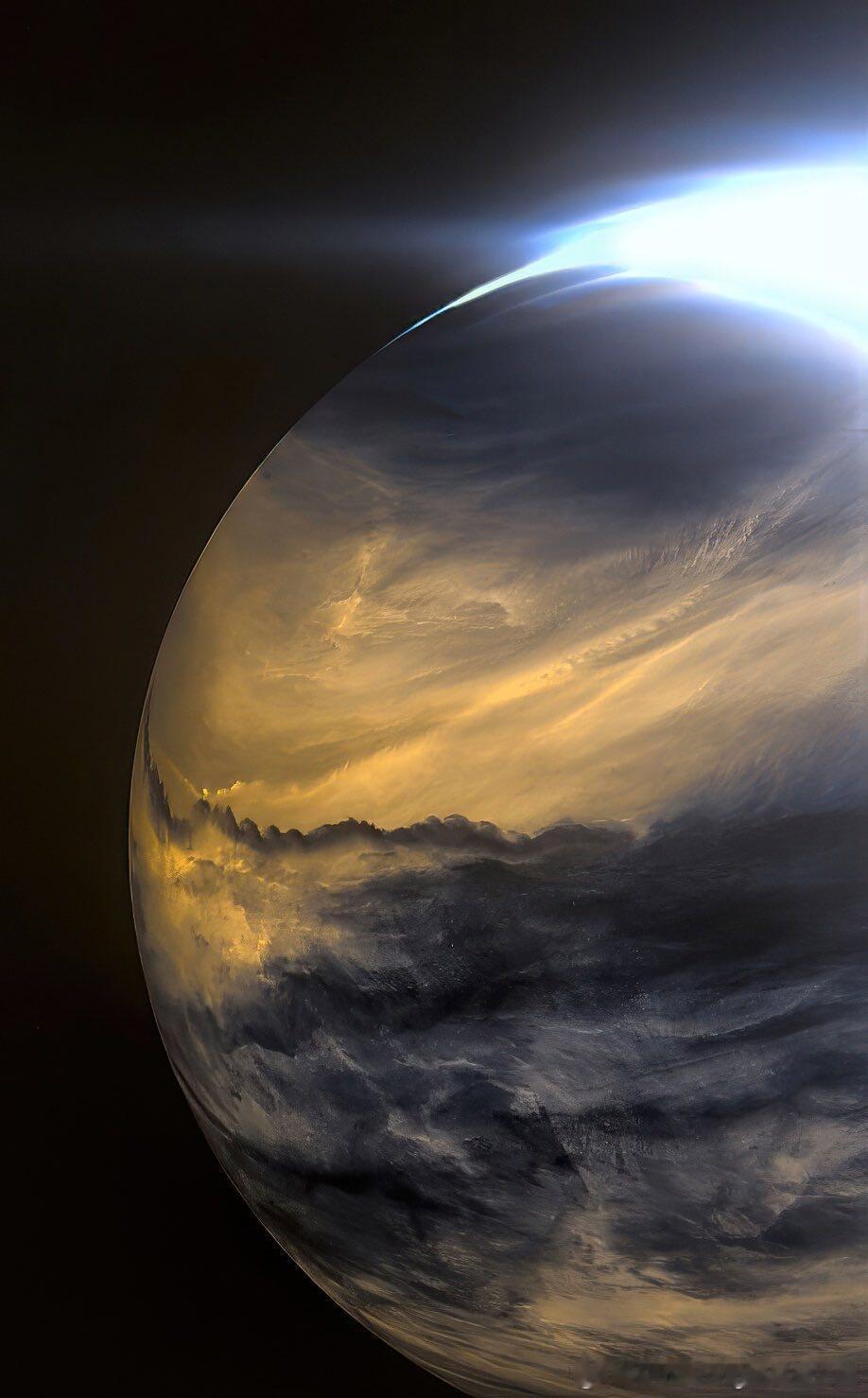 金星表面的水墨画 ​​​