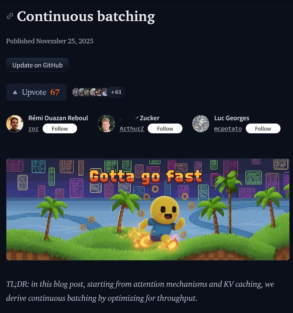 Hugging Face的一篇介绍连续批处理 “ Continuous batc