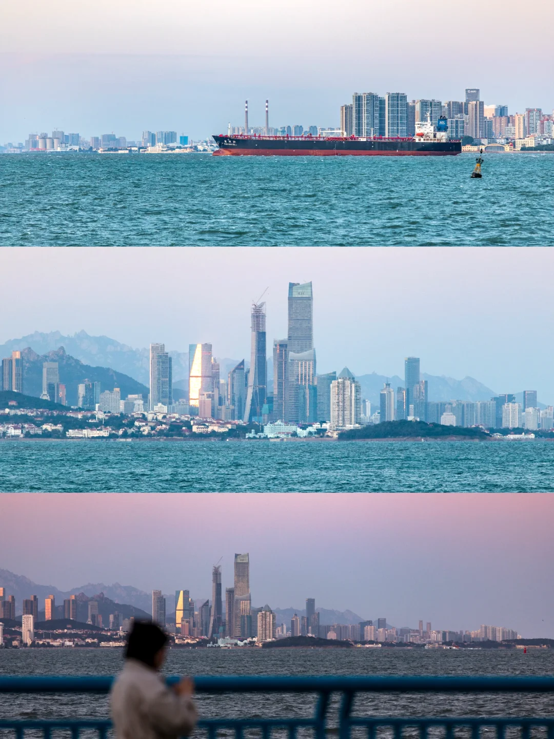 青岛夜景小众观赏地——维多利亚湾海边📷