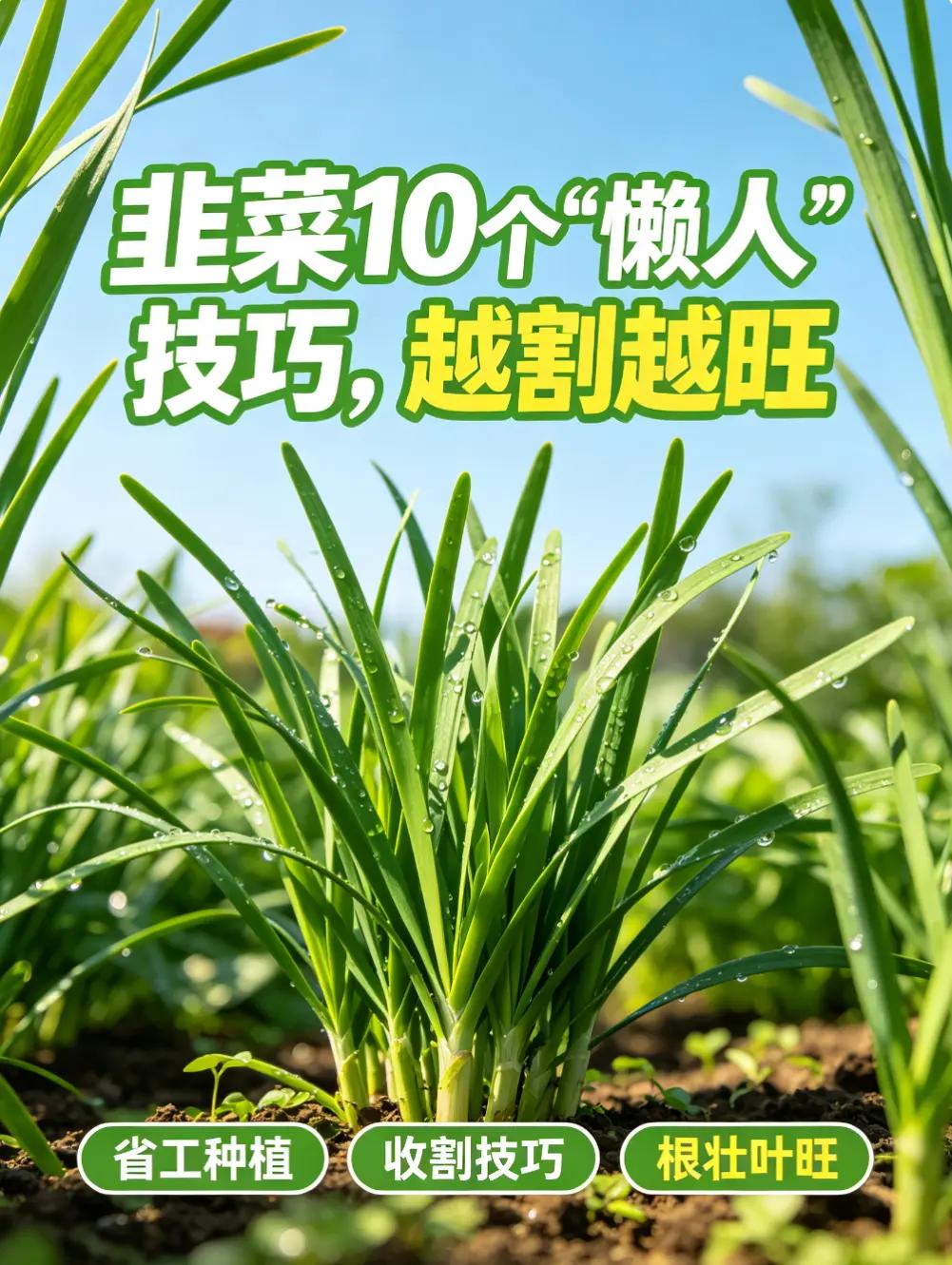 韭菜10个懒人技巧，越割越旺！。种植  韭菜