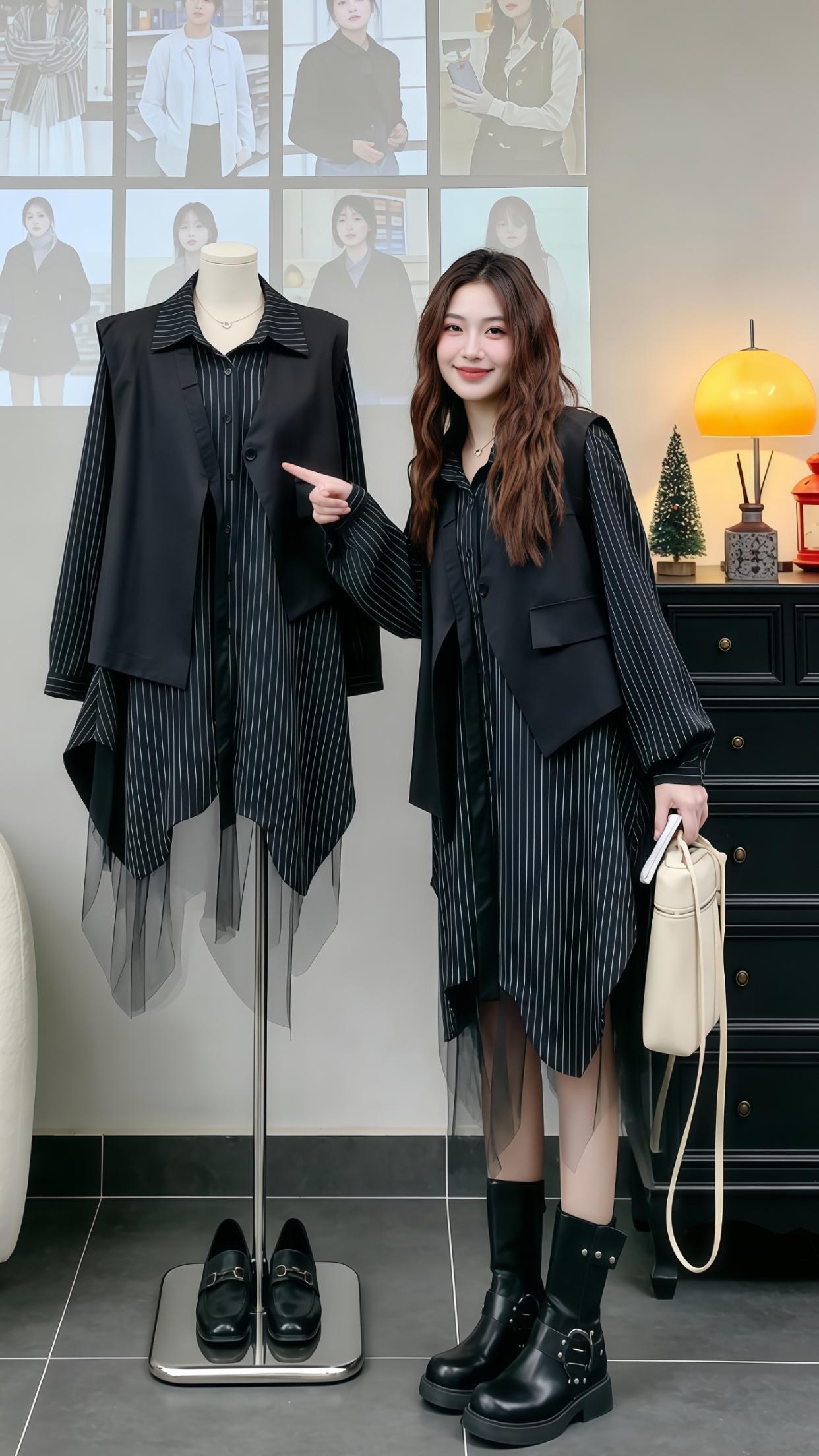 时髦穿搭 黑色系穿搭 酷飒风 气质女神 女神穿搭