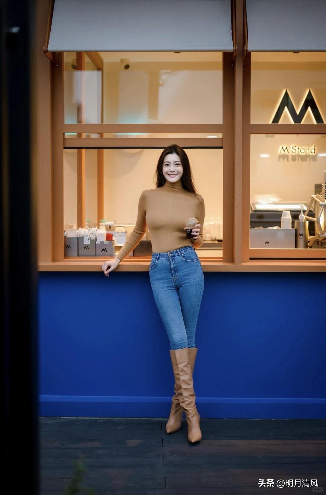 牛仔裤拍腻了？试试这个“爬楼梯”姿势，意外显瘦！最近又翻出衣柜里的万能牛仔裤，但