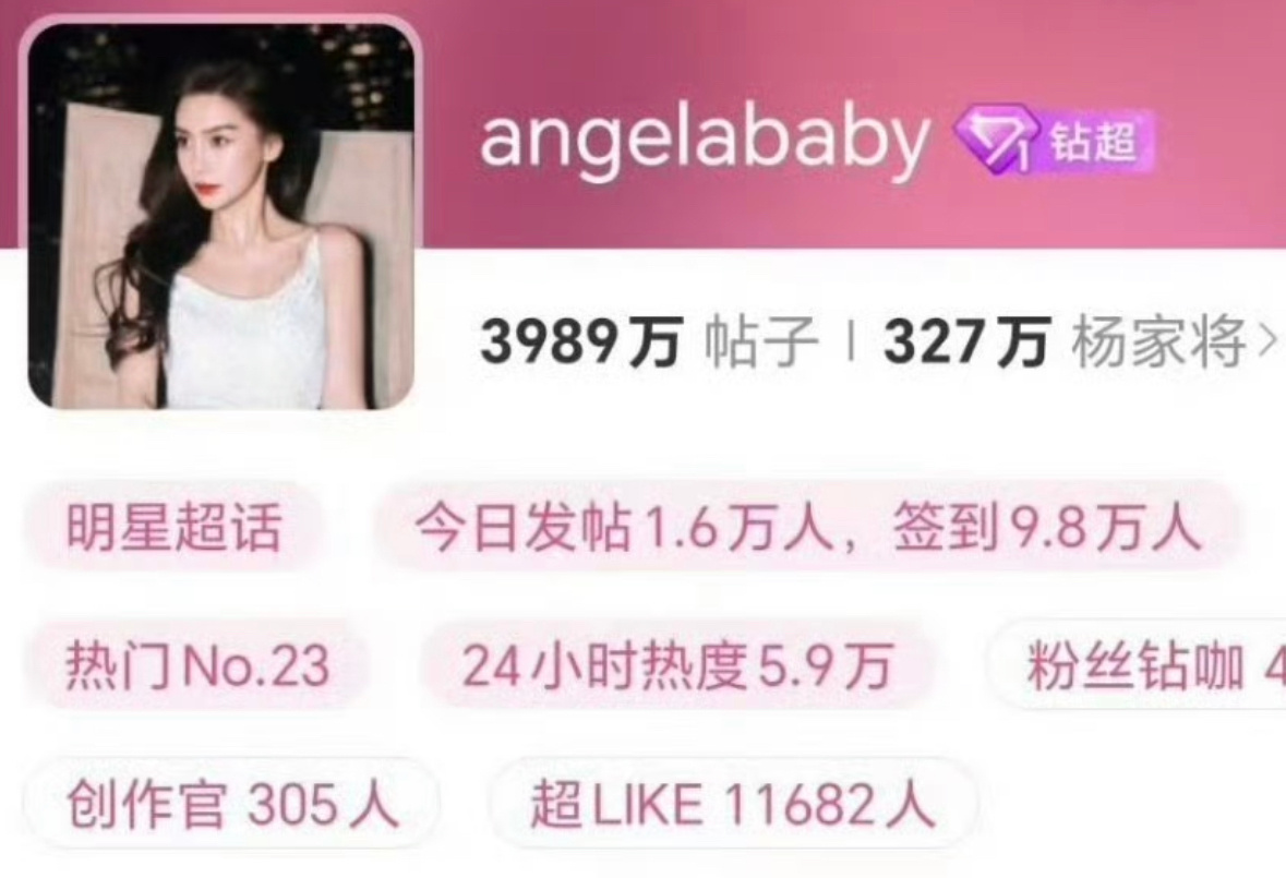 angelababy超like马上突破1.2w了鼻姐超级美貌和爱粉就是固粉利器粉