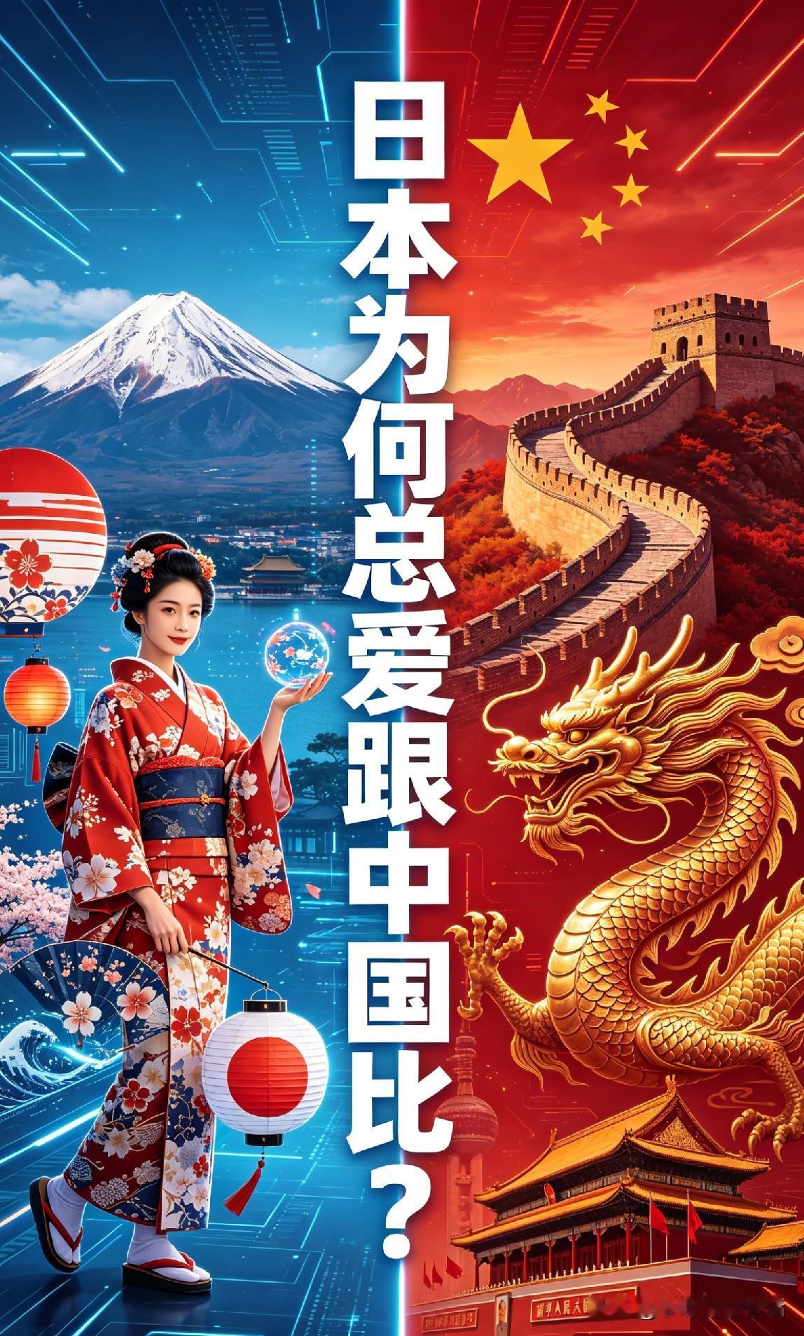 古时候日本长期学习中华文化，近代通过改革快速发展，一度领先，慢慢形成了固有的优势