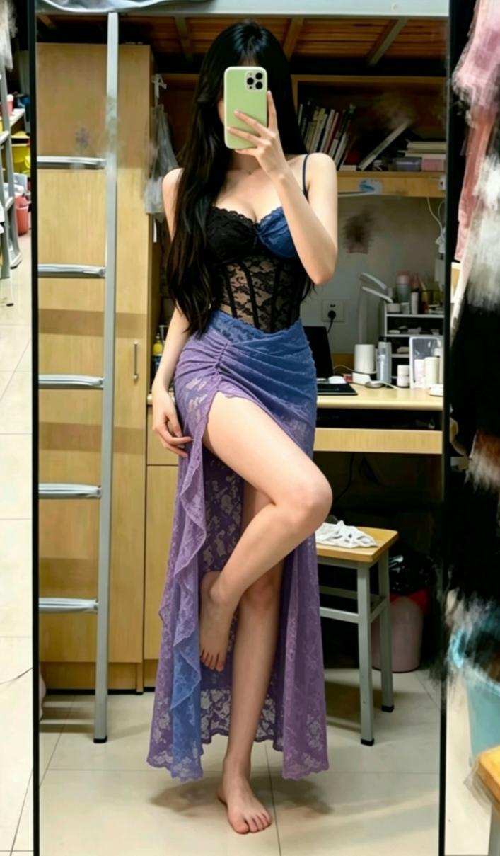 吊带裙穿搭 纯欲还是纯御 大长腿 御姐 辣妹