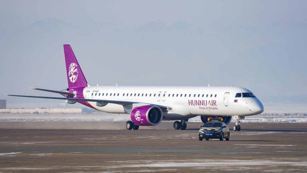 12月25日，蒙古匈奴航空从巴航工业接收一架E195-E2飞机，这是该航司第二架
