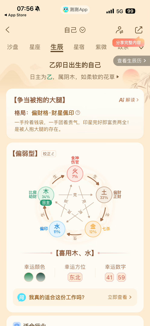 我觉得我这样的乙木女真的不适合像甲木一样去卷，我以前像甲木一样卷压力越来越大，越