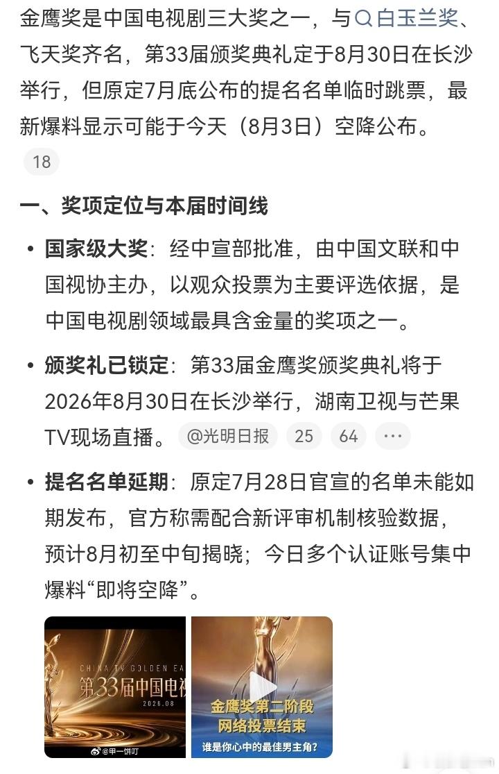 金鹰奖期待金鹰奖谁获奖？ 