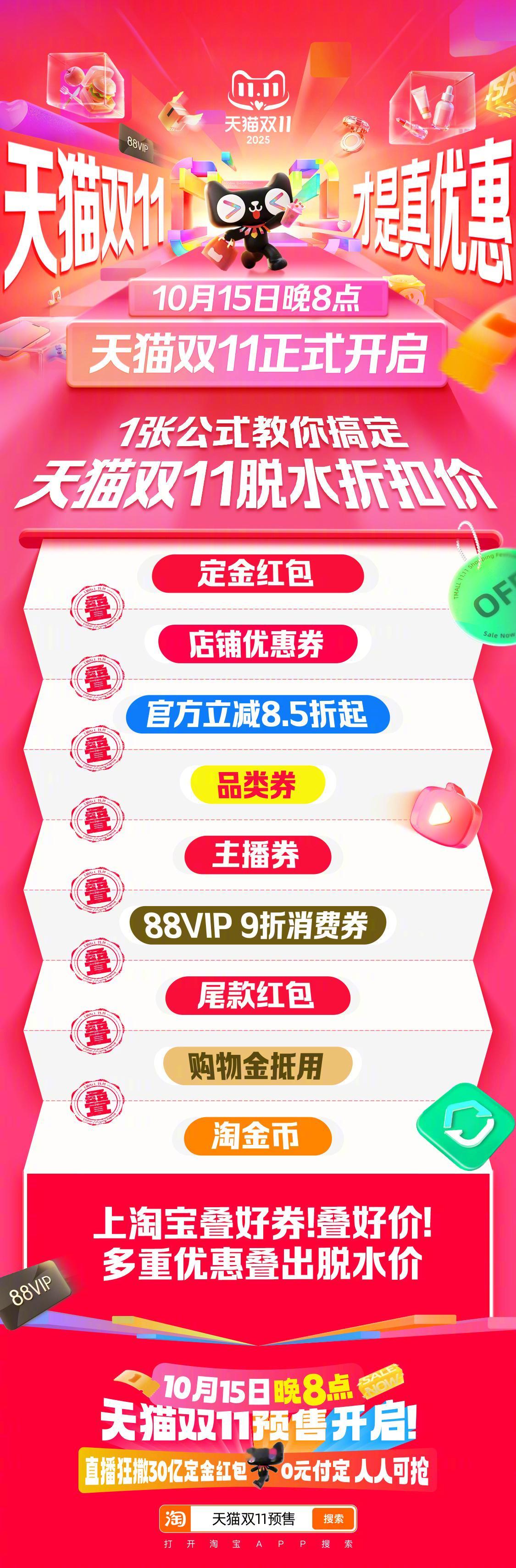 【天猫直播间在线教你算双11脱水折扣】今年的双11已经开启，还在迷茫怎么买优惠的