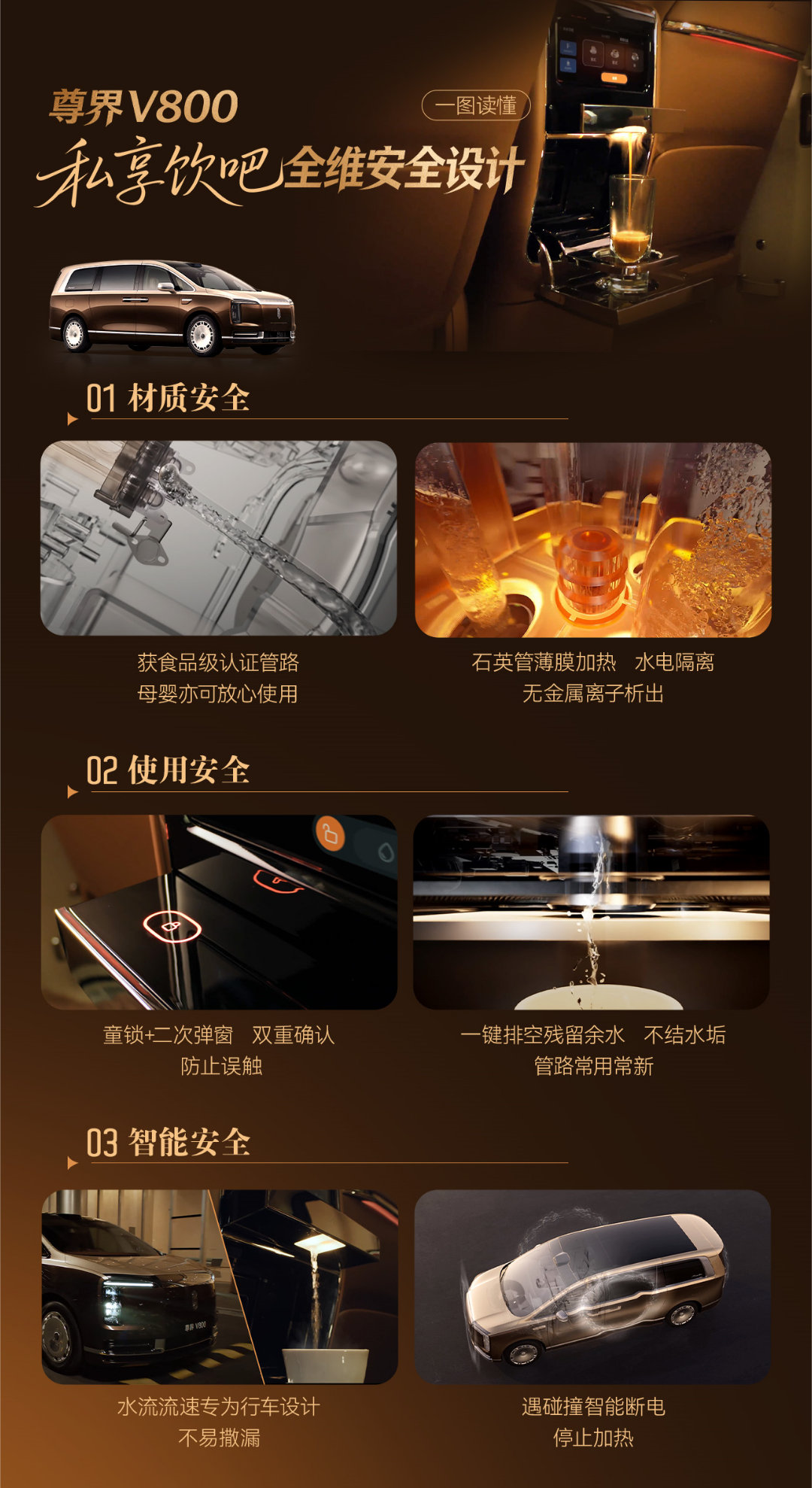 尊界V800首创私享饮吧 把咖啡馆搬进驾驶舱，堵车都能喝上手冲——这波操作让保温