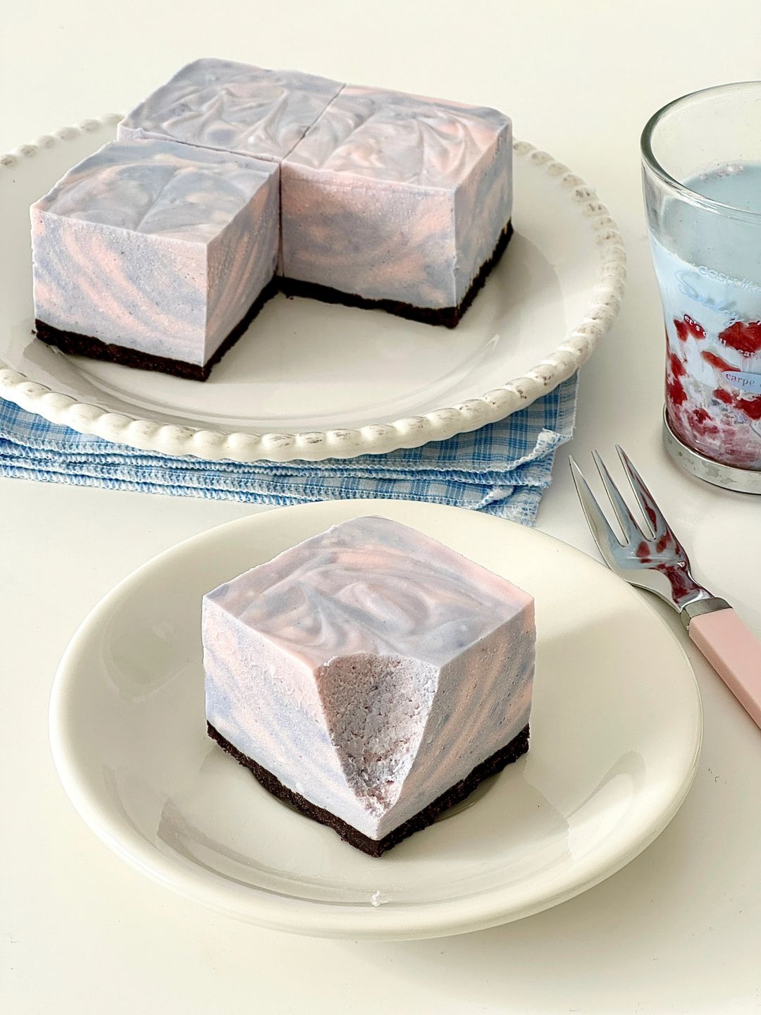 🧨新年甜品｜大理石纹慕斯🩵🩷颜色太美