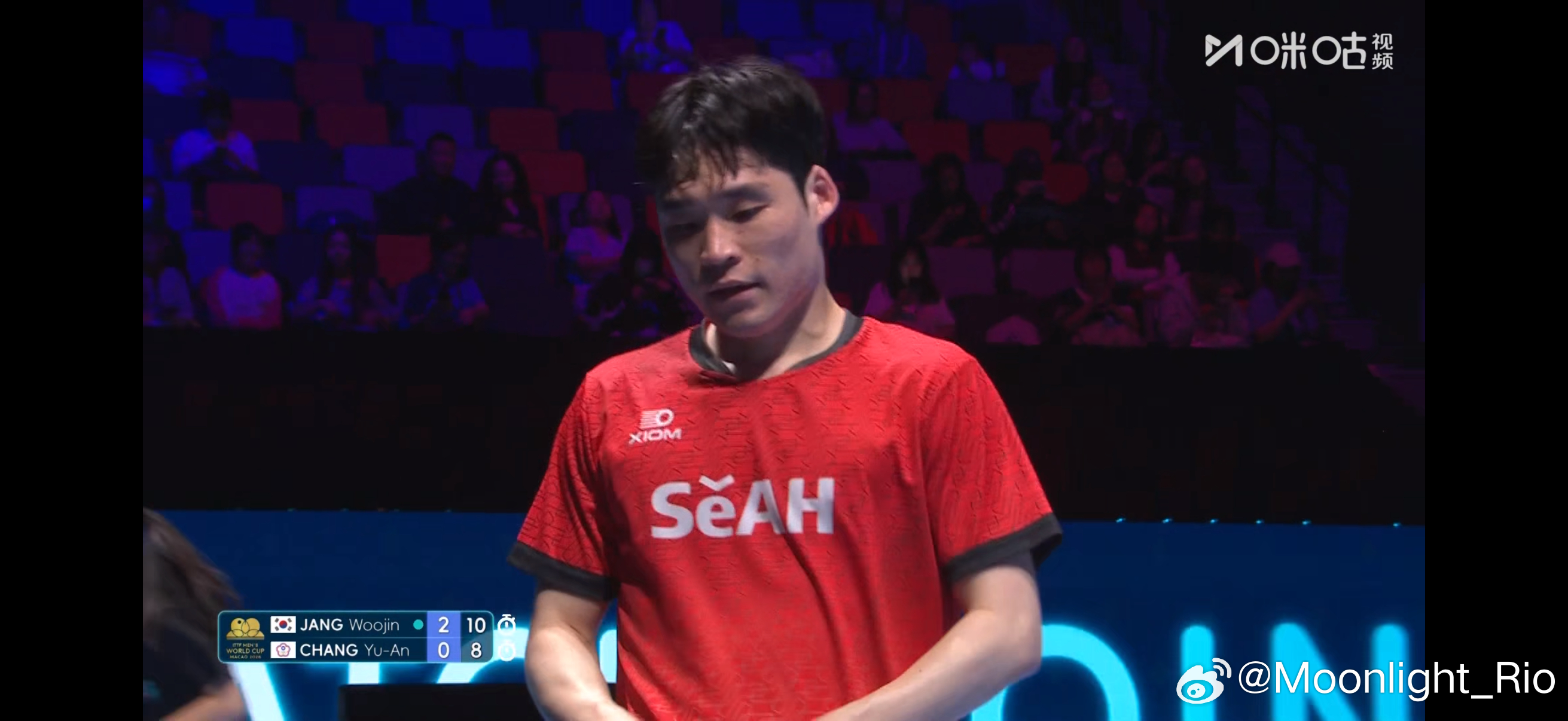 澳门世界杯2026 男单小组赛第二轮：🇰🇷张禹珍3比0张佑安（中国台北）（1