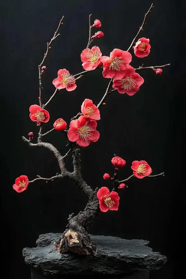 红梅花开