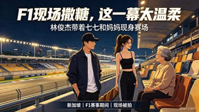 F1现场撒糖！林俊杰牵手七七，细节尽显温柔