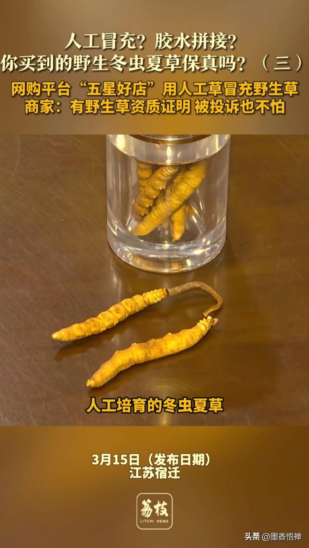 315荔枝新闻实地探访曝光：年销20万根假虫草！胶水拼接冒充野生，商家竟称吃了没