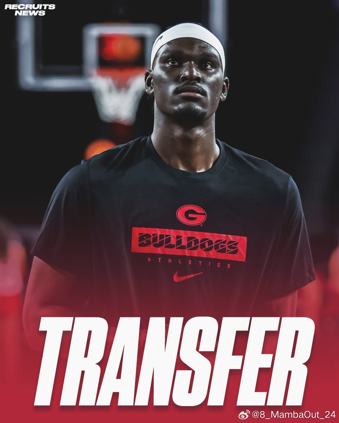 乔治亚大学中锋索姆托·西里尔(Somto Cyril)将进入转学窗口这位身高6尺