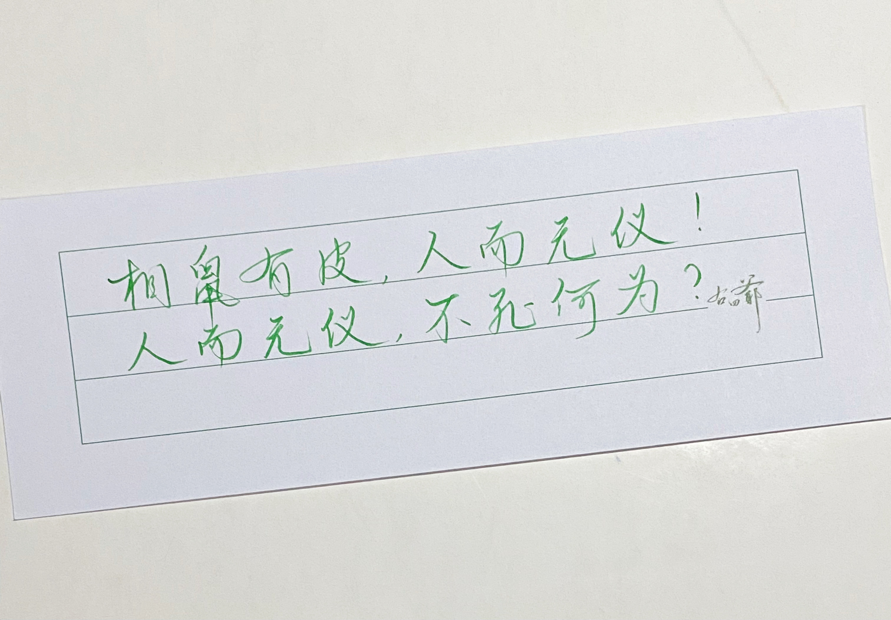 练字  相鼠有皮 
