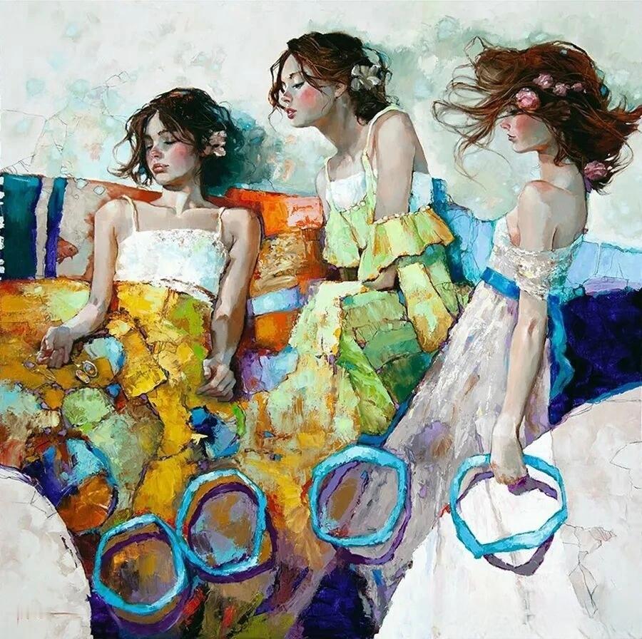 梦幻少女与色彩斑斓的夏日时光