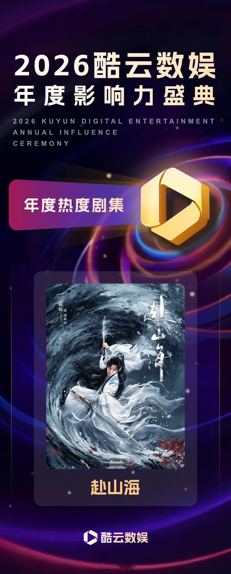 成毅酷云荣誉战报来了呀！恭喜优秀男演员成毅啦！期待新剧两京十五日啦！成毅一举斩获