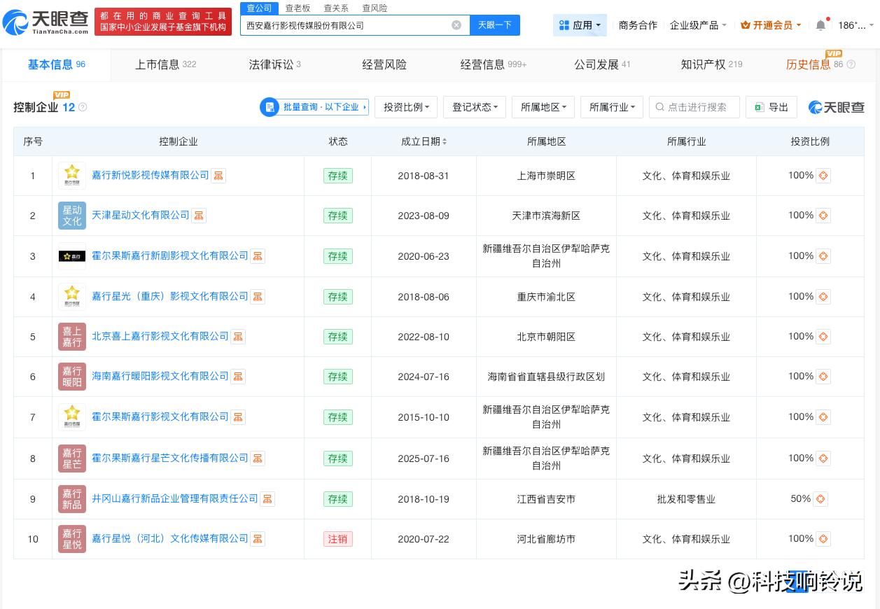 【嘉行传媒因提供劳务者受害责任纠纷被告 嘉行传媒旗下多家公司已注销】迪丽热巴将缺